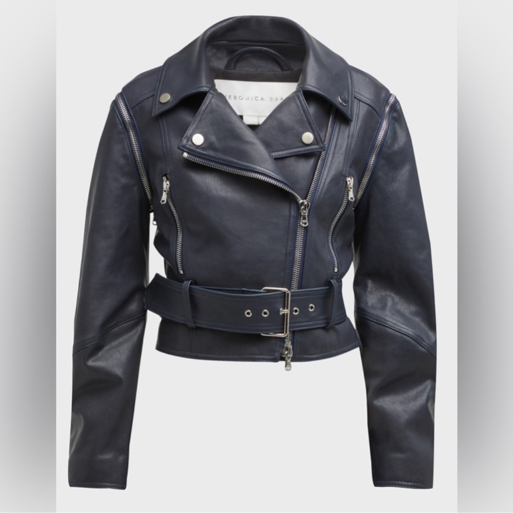 Veronica Beard Jylan Leather Moto Jacket NWT